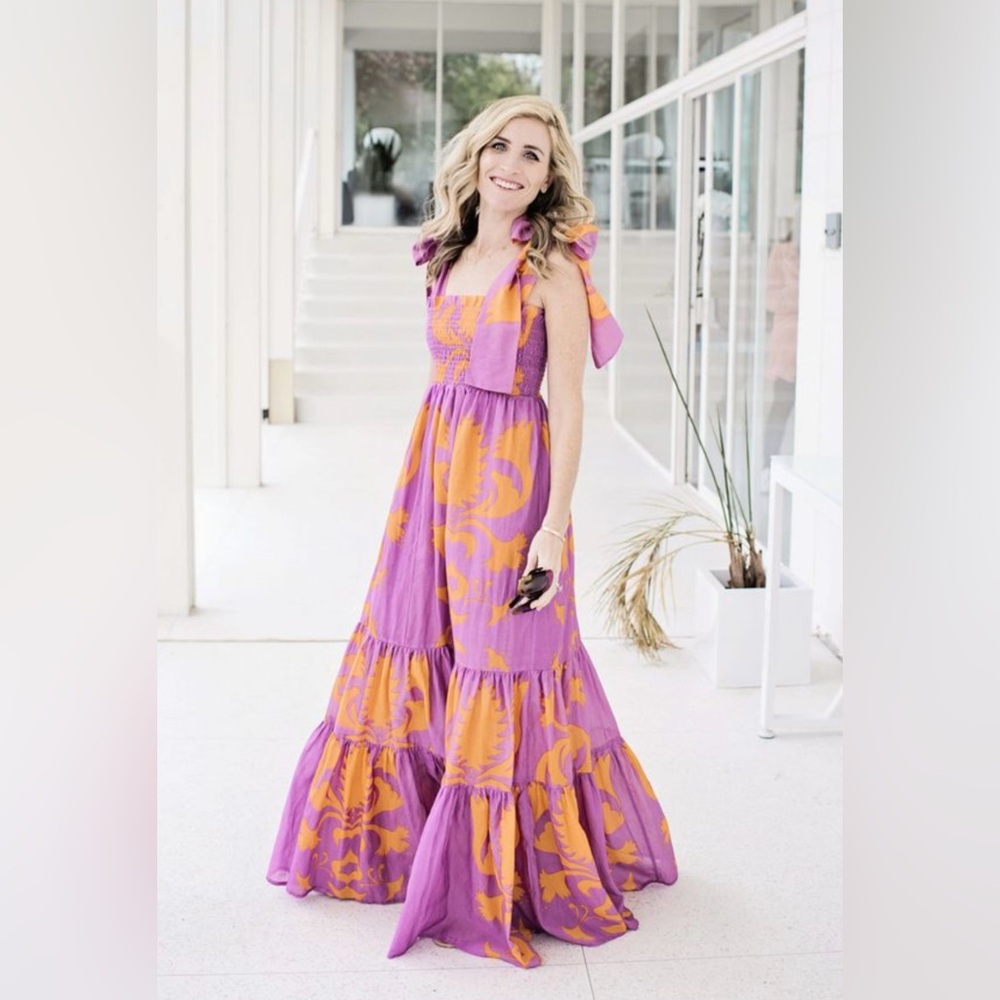 NWT Sheridan French Maxi Dress with Ruffle Detail